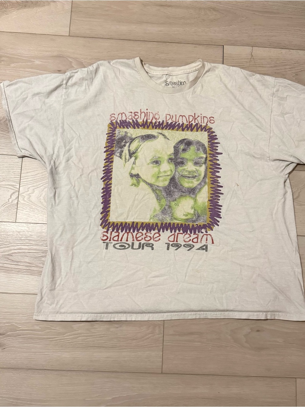 Smashing Pumpkins Siamese Dream Tour 1994 Graphic Tee in Cream